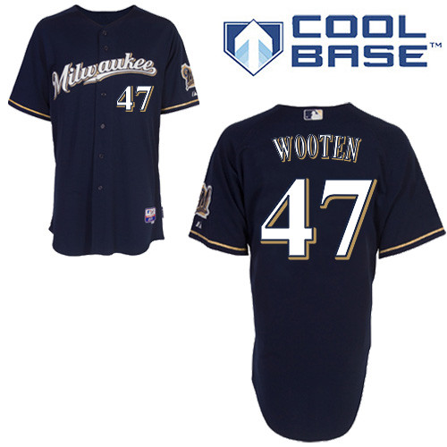 Rob Wooten #47 Youth Baseball Jersey-Milwaukee Brewers Authentic Alternate 2 MLB Jersey